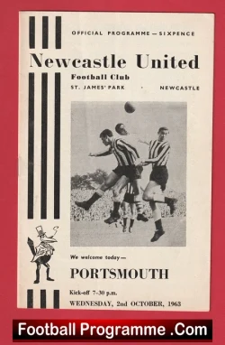 Newcastle United v Portsmouth 1963 - football programme