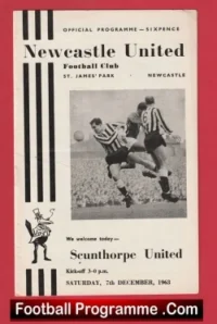 Newcastle United v Scunthorpe United 1963