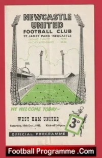 Newcastle United v West Ham United 1960