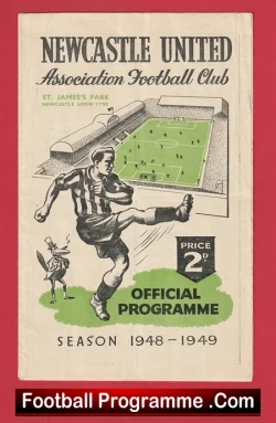 Newcastle United v Wolves 1948 - football programme