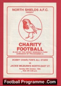 North Shields Bobby Charlton XI v Jackie Milburn North East 1982