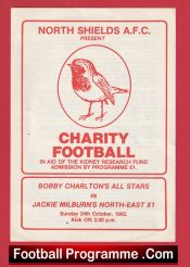 North Shields Bobby Charlton XI v Jackie Milburn North East 1982