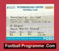 Peterborough United v Manchester United 2005 – Football Ticket