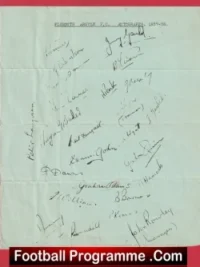 Plymouth Argyle Signed Autograph Sheet 1957 – 1958