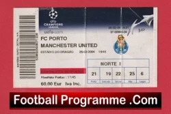 Porto FC v Manchester United 2004 - Football Ticket Portugal - football memorabilia