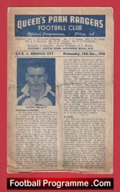 Queens Park Rangers v Norwich City 1946 – QPR 1940’s to clear