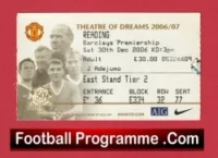 Reading v Manchester United 2006 – Match Ticket