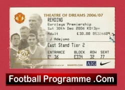 Reading v Manchester United 2006 - Match Ticket - football memorabilia