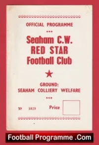 Seaham Colliery Welfare Red Star v Northumberland Star 1970s