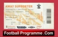 Southampton v Manchester United 2012 – Match Ticket