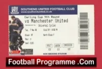 Southend United v Manchester United 2006 – Football Ticket