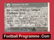 Swansea City v Manchester United 2011 – Match Ticket