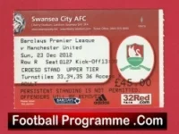Swansea City v Manchester United 2012 – Football Ticket