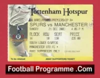 Tottenham Hotspur v Manchester United 2003 – Football Ticket