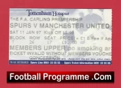 Tottenham Hotspur v Manchester United 1997 – Match Ticket