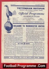 Tottenham Hotspur v Manchester United 1954 – Spurs v Man Utd