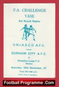 UNIASCO v Durham City 1987 – Cheshire Lines FC Garston