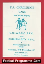 UNIASCO v Durham City 1987 – Cheshire Lines FC Garston