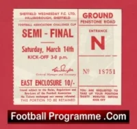 West Ham United v Manchester United 1964 – Semi Final Match Ticket