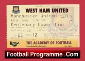 West Ham United v Manchester United 2002 – Football Ticket