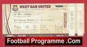 West Ham United v Manchester United 2010 – Football Ticket