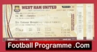 West Ham United v Manchester United 2010 – Football Ticket