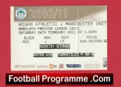 Wigan Athletic v Manchester United 2011 – Football Ticket