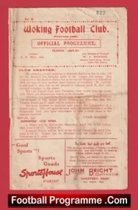 Woking v Dulwich Hamlet 1930 – 1930s Football Programmes