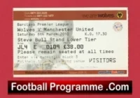 Wolves v Manchester United 2010 – Football Ticket