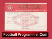 Manchester United v Everton 1992 – Match Ticket
