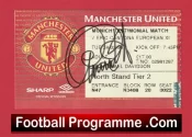 Manchester United v European X1 1998 Munich Testimonial SIGNED Cantona