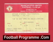 Manchester United v Glasgow Celtic 1990 Bryan Robson Testimonial Ticket