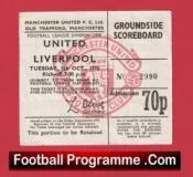 Manchester United v Liverpool 1976 – Match Ticket