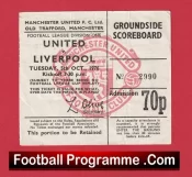 Manchester United v Liverpool 1976 – Match Ticket