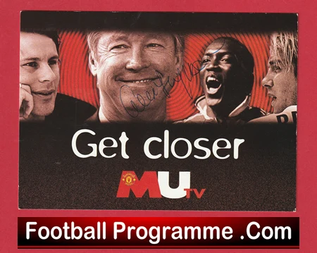 Manchester United Alex Ferguson Signed Autograph MUTV Card - Image 2