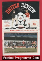 Manchester United v Southampton 1984 – Signed Sir Matt Busby Manager