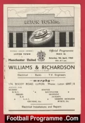 Luton Town v Manchester United 1960 – Debut Nobby Lawton