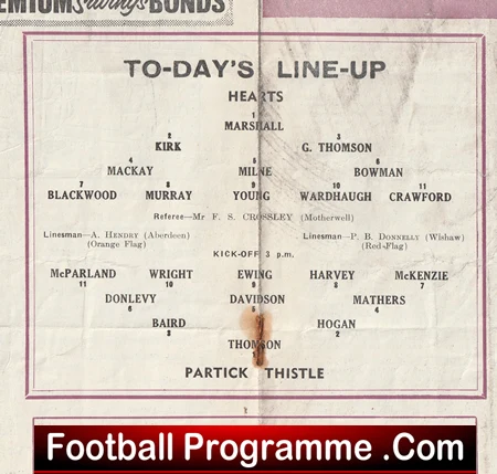 Heart Of Midlothian v Partick Thistle 1958 - Scotland - Image 3