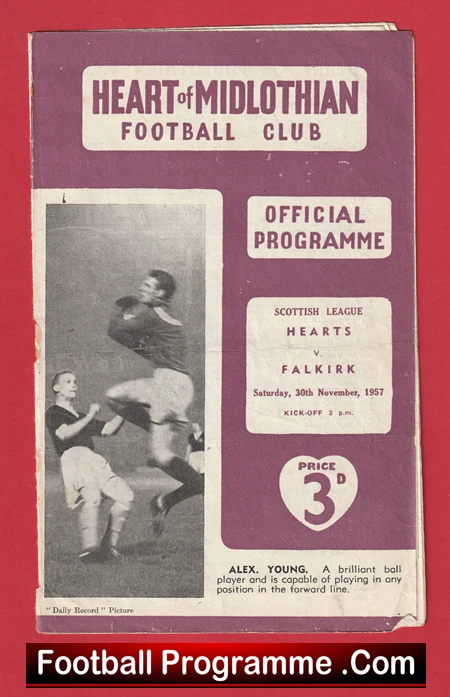 Heart Of Midlothian v Falkirk 1957 - Scotland - Image 2