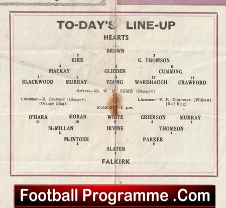 Heart Of Midlothian v Falkirk 1957 - Scotland - Image 3