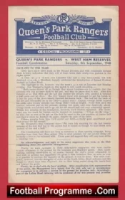 Queens Park Rangers v West Ham United 1948 – 1940s Reserves