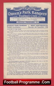 Queens Park Rangers v West Ham United 1948 – 1940s Reserves