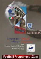 Italy v England 1997 – Rome World Cup Qualifier