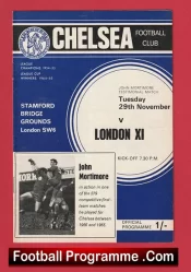 John Mortimore Testimonial Benefit Game Chelsea 1965