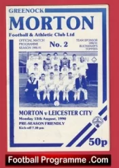 Greenock Morton v Leicester City 1990 – Pre Season Friendly Match