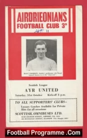 Airdrieonians Airdrie v Ayr United 1964 ?