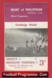 Heart Of Midlothian v Torpedo Moscow 1962 – Scotland