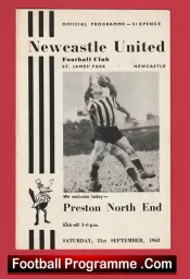 Newcastle United v Preston North End 1963