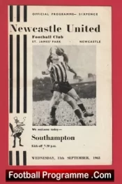 Newcastle United v Southampton 1963