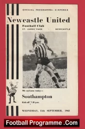 Newcastle United v Southampton 1963